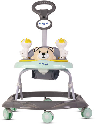 BUMTUM Musical Activity Walker With Parent Rod(Green)