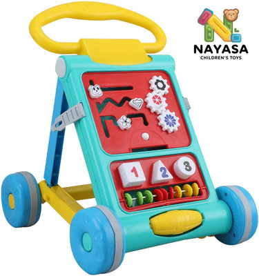 NAYASA Musical 2-in-1 Walker With Parent Rod(Green, Multicolor)