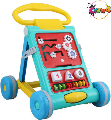 CREW4 Musical 3-in-1 Walker With Parent Rod(Green)