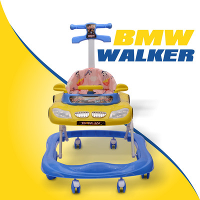 KIDBITKART Musical Activity Walker With Parent Rod(Blue)
