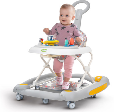 baybee Musical Activity Walker With Parent Rod(Grey)