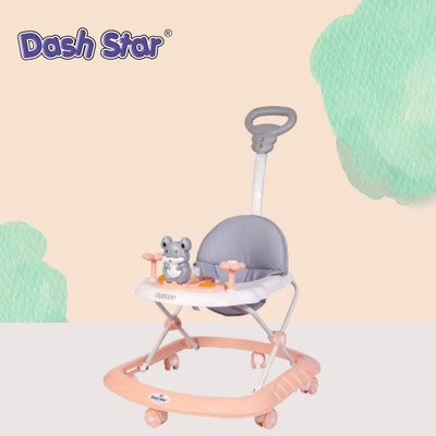 Dash Star Musical Activity Walker With Parent Rod(Beige)