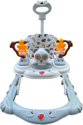 Laughter and cries Musical Activity Walker With Parent Rod(Grey)