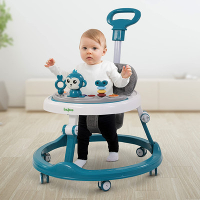 baybee Musical Activity Walker With Parent Rod(Blue)