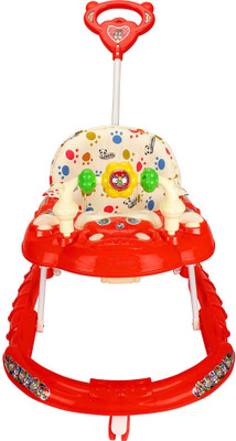 PANDA Musical 3-in-1 Walker With Parent Rod(Red)