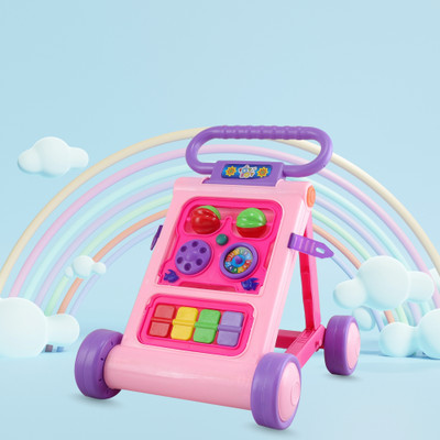 Toyzoy Musical Activity Walker With Parent Rod(Pink)