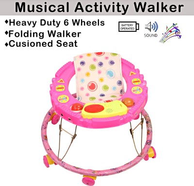 BRONZAL Musical 3-in-1 Walker(Pink, Multicolor)