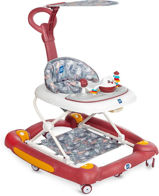 MeeMee Musical Activity Walker With Parent Rod(Red)