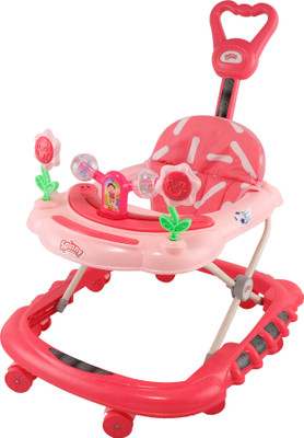 JoyRide Musical 2-in-1 Walker With Parent Rod(Pink, Pink)