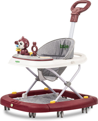 baybee Musical Walker & Rocker With Parent Rod(Red)