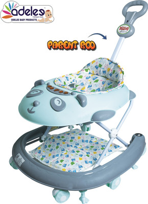 ODELEE Musical Activity Walker With Parent Rod(Green, Grey)