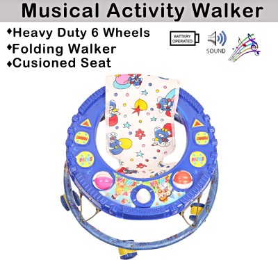 BRONZAL Musical Activity Walker(Blue, Multicolor)