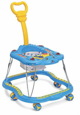 HOGOPOGO Musical Activity Walker With Parent Rod(Blue, Yellow)
