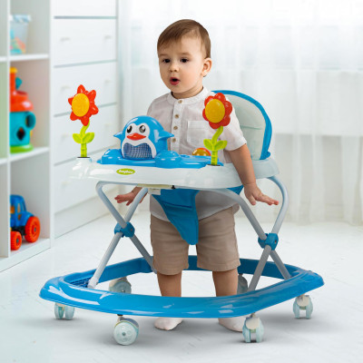 baybee Musical Activity Walker With Parent Rod(Blue)