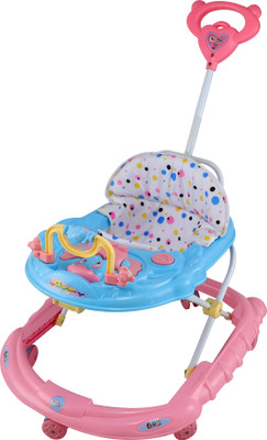 JoyRide Musical 2-in-1 Walker With Parent Rod(Blue, Pink)