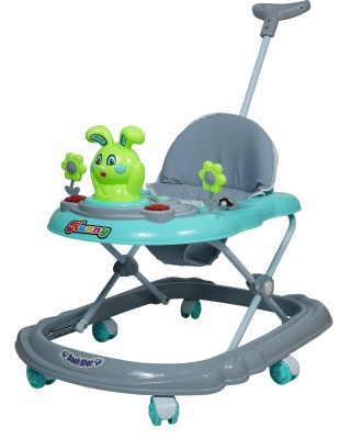 Dash Star Musical Activity Walker With Parent Rod(Green)