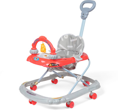 CREW4 Musical 3-in-1 Walker With Parent Rod(Red)