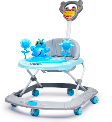 ODELEE Musical Activity Walker With Parent Rod(Grey, Blue)