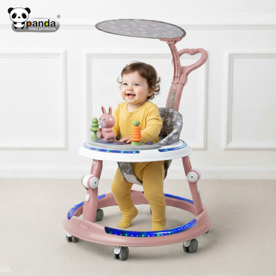 PANDA BABY PRODUCTS Musical Activity Walker With Parent Rod(Pink)