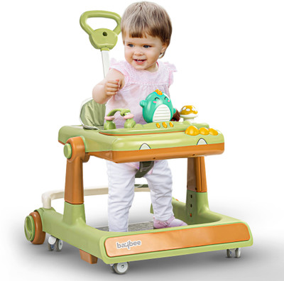 baybee Musical 2-in-1 Walker With Parent Rod(Green)