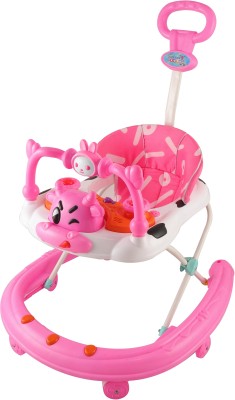 ABC AMOL BICYCLE COMPONENTS Musical 2-in-1 Walker With Parent Rod(Pink)