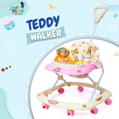 Colorpunch Musical 3-in-1 Walker With Parent Rod(Pink)