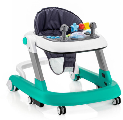 J K INTERNATIONAL Musical 2-in-1 Walker With Parent Rod(Green)