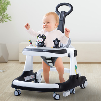 baybee Musical 2-in-1 Walker With Parent Rod(Black)