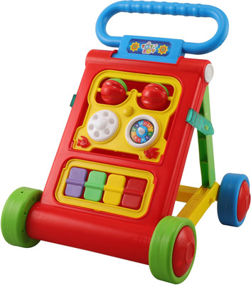 Toyzoy Musical Walker & Rocker With Parent Rod(Red)