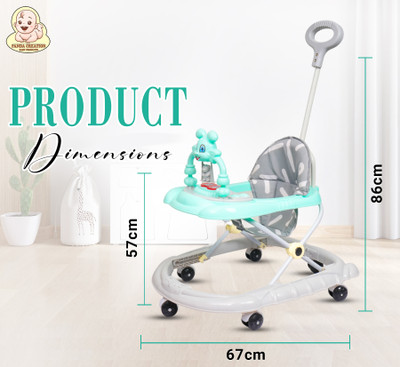 Panda Creation Musical Activity Walker With Parent Rod(Green)