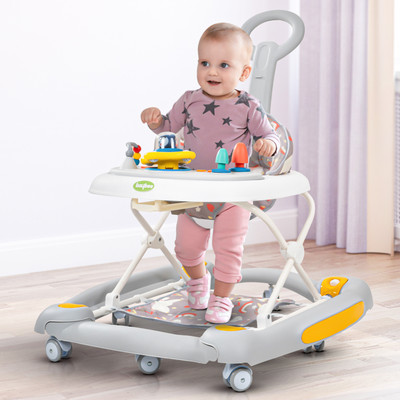baybee Musical Activity Walker With Parent Rod(Grey)