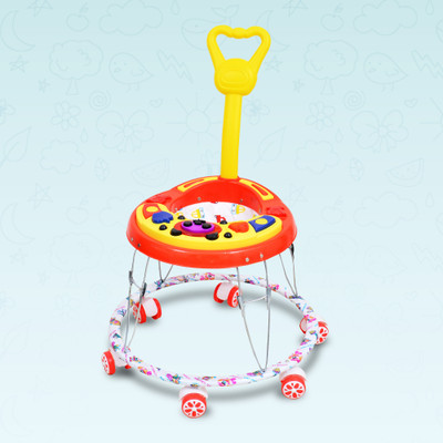 SWING N FLY Musical Activity Walker With Parent Rod(Red)