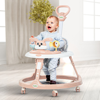 baybee Musical 3-in-1 Walker With Parent Rod(Pink)