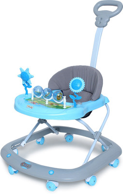 Fun Ride Musical 2-in-1 Walker With Parent Rod(Blue)