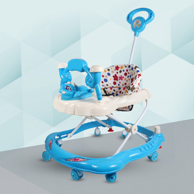 flammable Musical 3-in-1 Walker With Parent Rod(Blue)