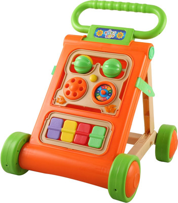Toyzoy Musical Walker & Rocker With Parent Rod(Orange)