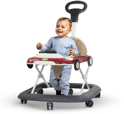 baybee Musical Activity Walker With Parent Rod(Red)