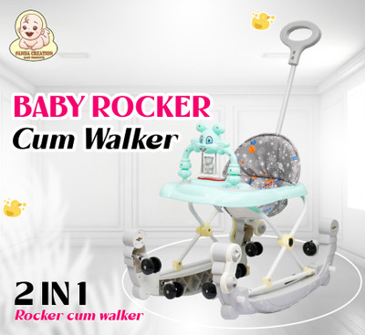 Panda Creation Musical Activity Walker With Parent Rod(Grey)