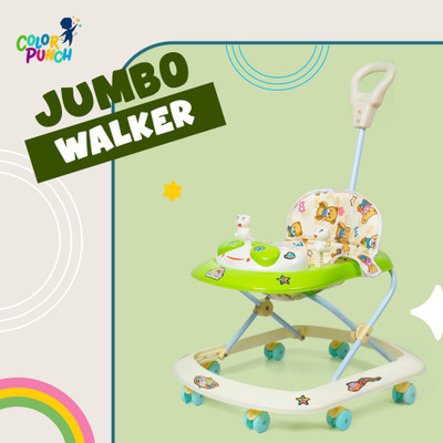Colorpunch Musical 3-in-1 Walker With Parent Rod(Green)