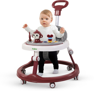 baybee Musical Activity Walker With Parent Rod(Red)