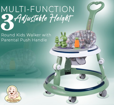 Panda Creation Musical Activity Walker With Parent Rod(Green)