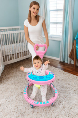 Aedee Musical Activity Walker With Parent Rod(Pink)