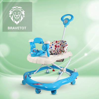 BRAVETOT Musical Activity Walker With Parent Rod(Multicolor)