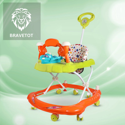 BRAVETOT Musical Activity Walker With Parent Rod(Multicolor)
