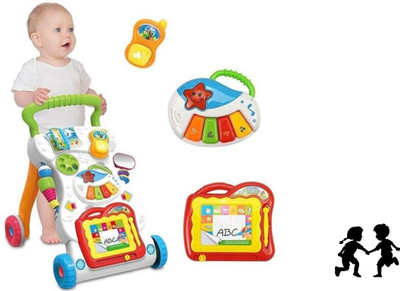 Zuuluzrs Musical Activity Walker With Parent Rod(Multicolor)