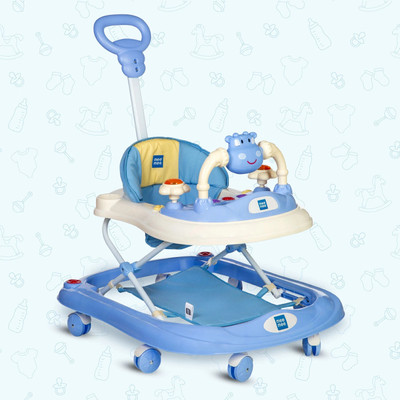 MeeMee Musical Activity Walker With Parent Rod(Blue)