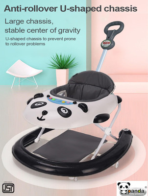 PANDA BABY PRODUCTS Musical Activity Walker With Parent Rod(White)