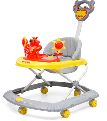 ODELEE Musical Activity Walker With Parent Rod(Grey, Red)