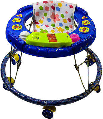 CLORA Musical Activity Walker With Parent Rod(Blue)