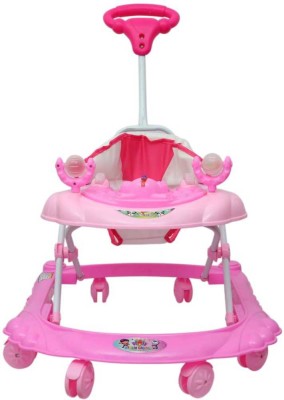 Kiddie Castle Musical 3-in-1 Walker With Parent Rod(Pink)